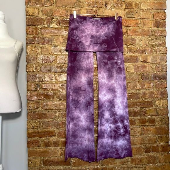 Purple Tie-Dye Wide Leg Pants - Picture 1 of 14